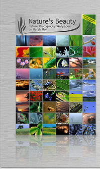Aplikacja zawiera zestaw 50 zdj przyrodniczych o rnej tematyce (krajobraz, kwiaty, zwierzta, makro). Kade zdjcie zostao dodatkowo opisane przez autora.